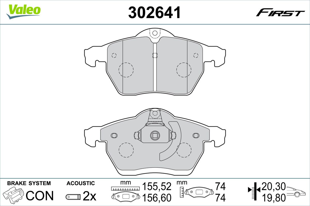 VALEO Fékbetét, mind 302641_VALEO